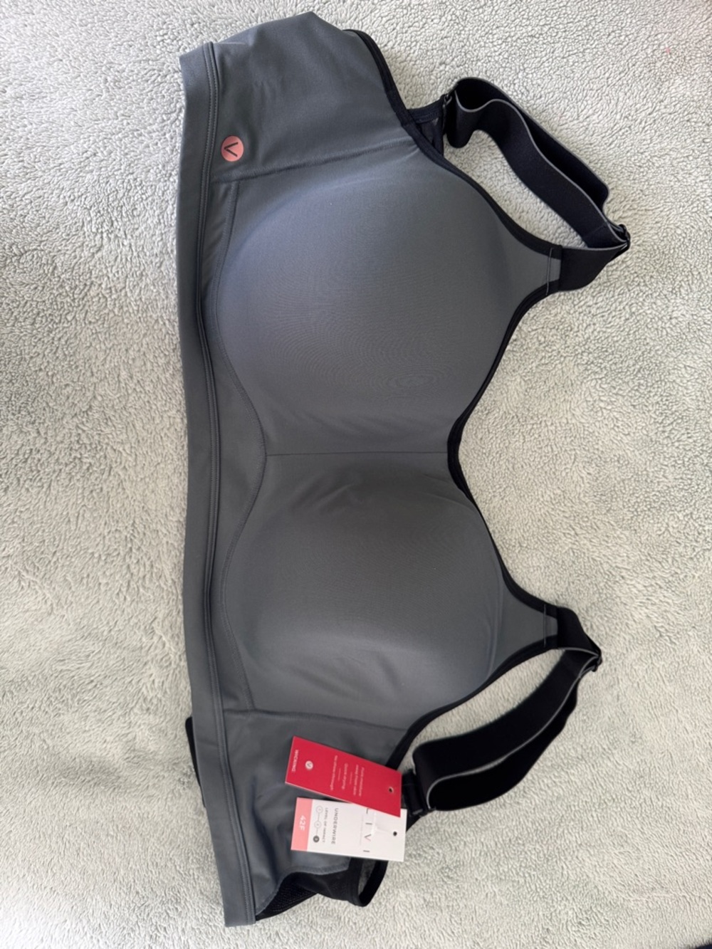 LIVI Shock Absorber Black/Gray High Support Sports Bra